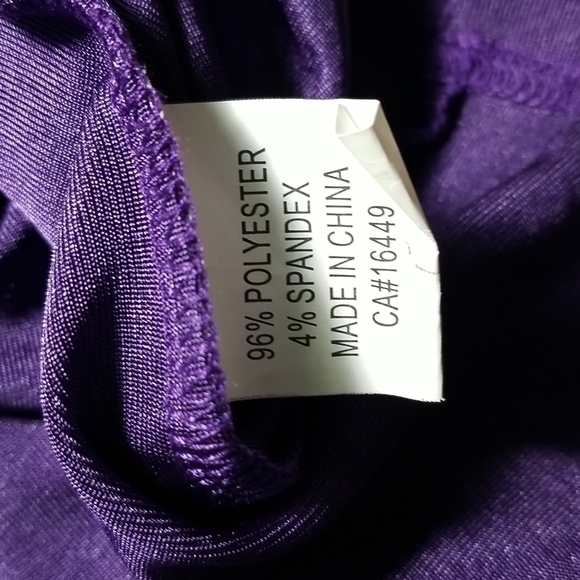 Vintage Amanda Collection Purple Polyester Knit Top. - Picture 7 of 8
